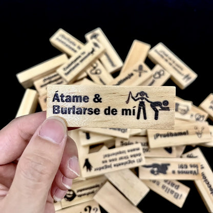 Jenga sexual 🔥 Para tener esas noches que jamas olvidaras con 48 juegos y poses diferentes 🔥 Llevate juegos de dados GRATIS + 50% DCTO